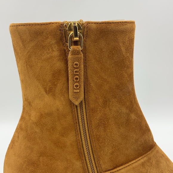 Brand New Gucci Suede Cachemire Boots in Blondie Cognac size 35.5 - Picture 6 of 10